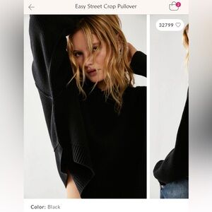 Free people easy street crop pullover